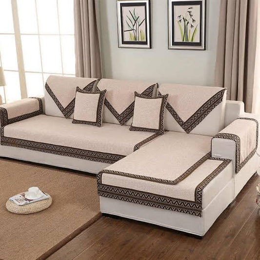 SOFA COVER Corduroy Velvet Couch Covers - Beige Skin (YWQJL111)